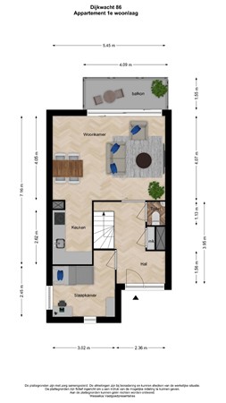 Floorplan - Dijkwacht 86, 2353 EK Leiderdorp